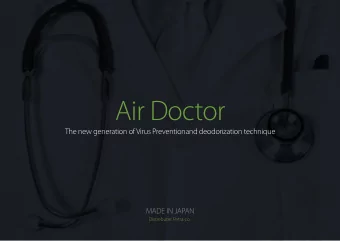 Air Doctor  The new generation of Virus Preventionand deodorization technique  MADE IN JAPAN