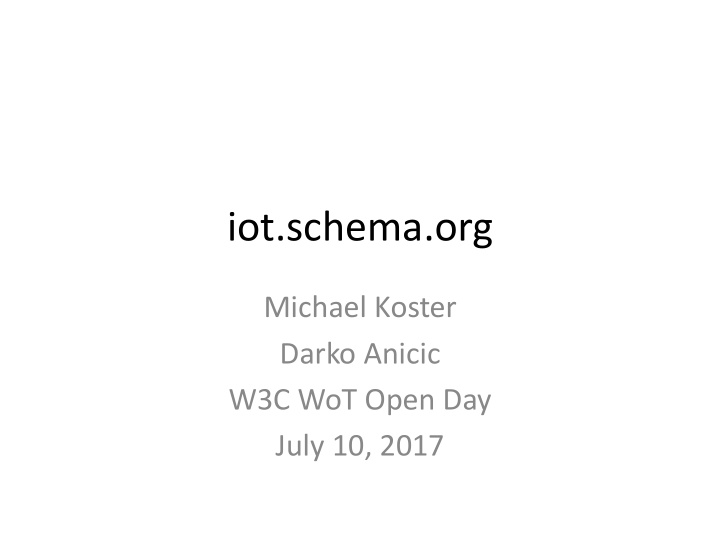 iot schema org