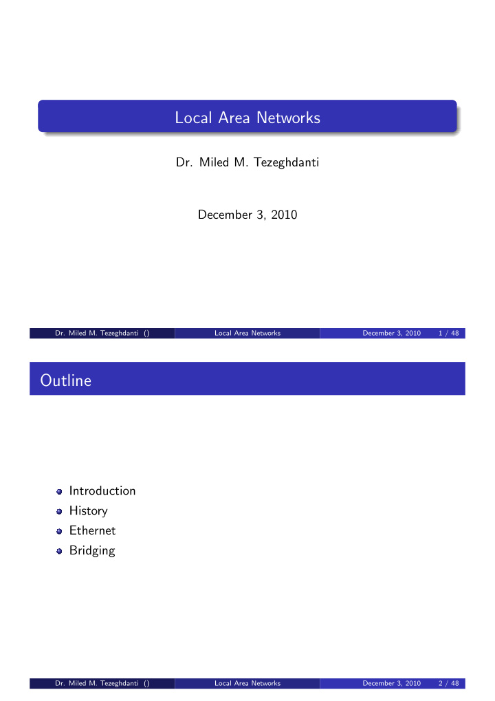 local area networks