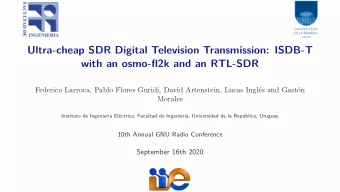 Ultra-cheap SDR Digital Television Transmission: ISDB-T  with an osmo-fl2k and an RTL-SDR  Federico