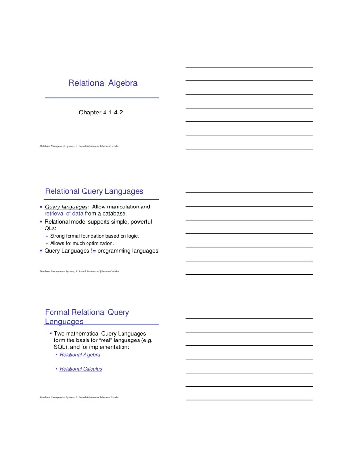 relational algebra