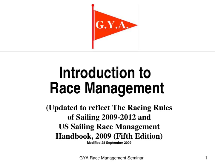 introduction to race management