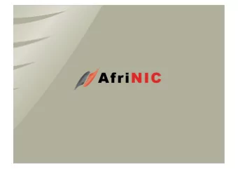 AfriNIC-11 Meeting  IPv6 Deployment on AfriNIC  Infrastructure  24th November 2009, Dakar