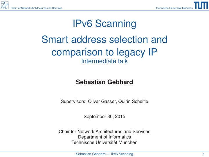 ipv6 scanning smart address selection and comparison to