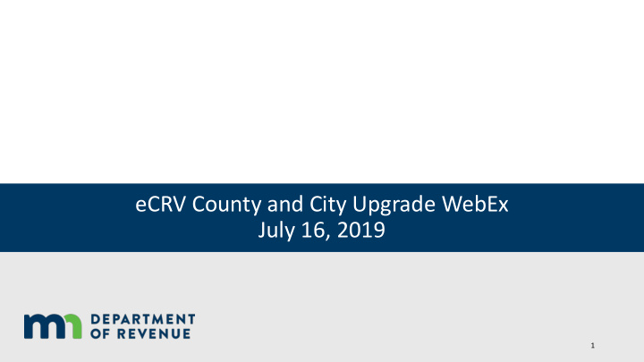 ecrv county and city upgrade webex