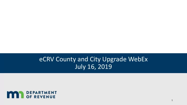 ecrv county and city upgrade webex
