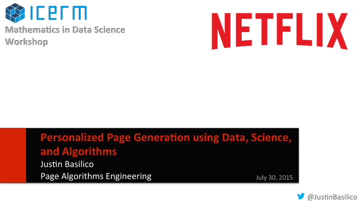 personalized page genera on using data science and