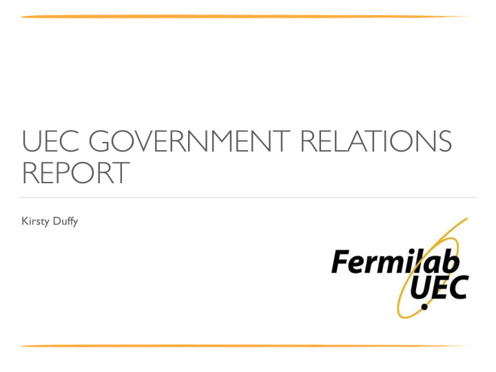 uec government relations report