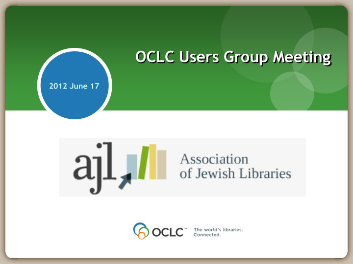 oclc users group meeting