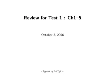 Review for Test 1 : Ch15  October 5, 2006  Typeset by Foil T EX   Positional Numbers 527 .