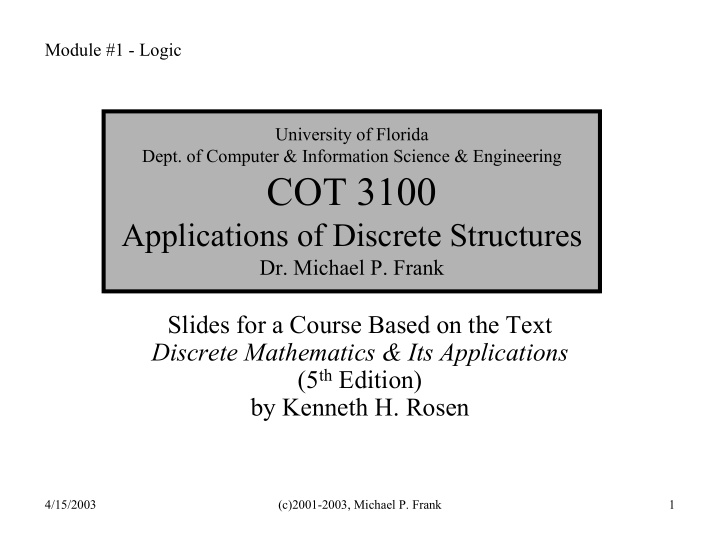 cot 3100