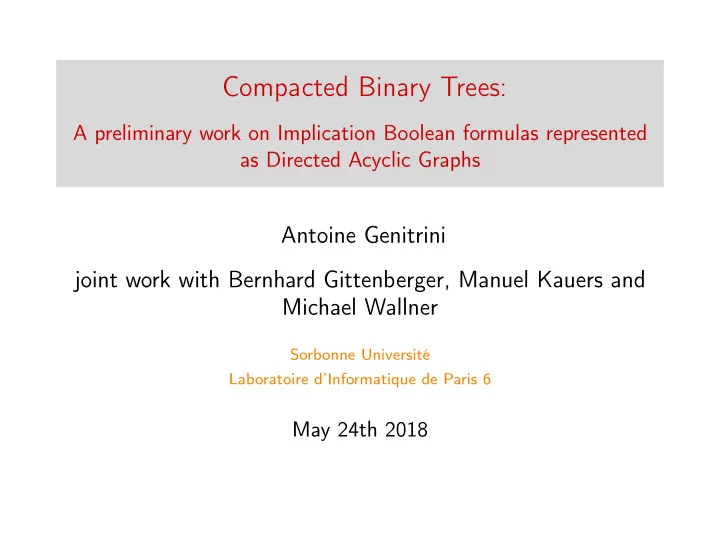 compacted binary trees