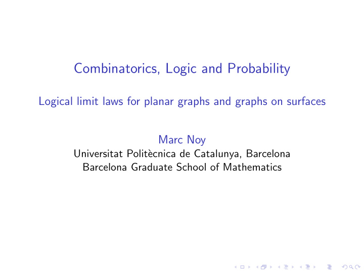 combinatorics logic and probability