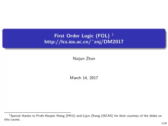 http://lcs.ios.ac.cn/znj/DM2017  Naijun Zhan  March 14, 2017 1 Special thanks to Profs Hanpin