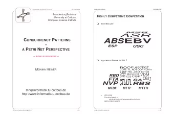 EBV  -  ESP  USC A P ETRI N ET P ERSPECTIVE -- WORK IN PROGRESS --    my new software toolkit ?