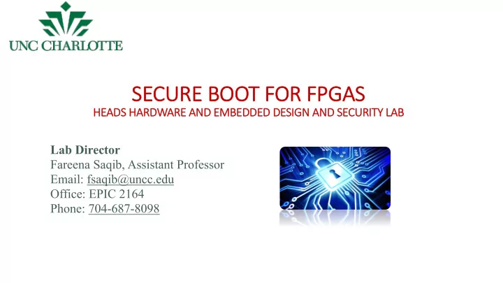 se secu cure bo boot f for f fpgas