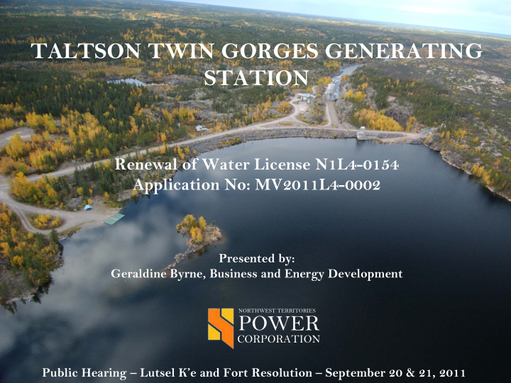 taltson twin gorges generating station