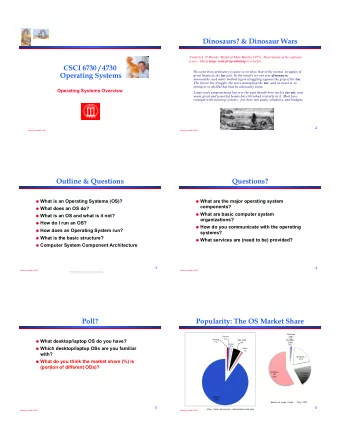 Dinosaurs? &amp; Dinosaur Wars ! Frederick  P. Brooks' Mythical Man-Month (1975).  Description of