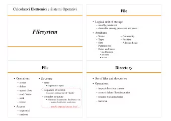 Filesystem  Attributes  Name  Ownership  Type  Position  Size  Allocated size