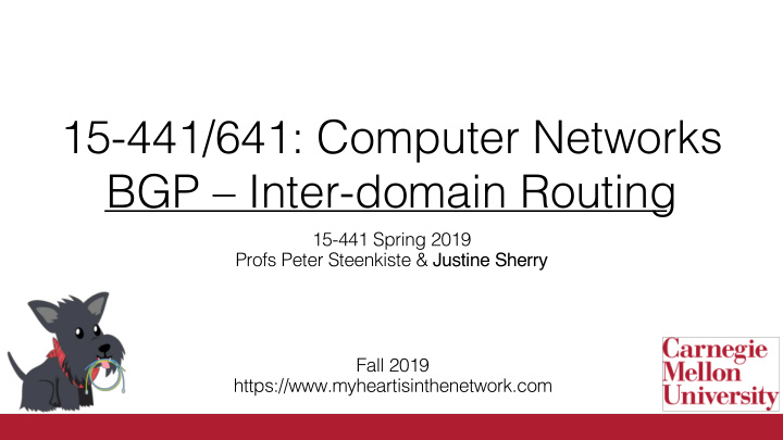 15 441 641 computer networks bgp inter domain routing