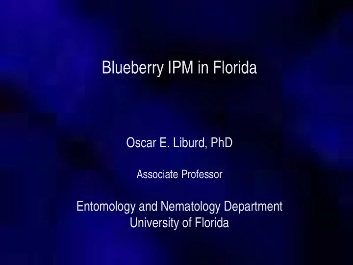 blueberry ipm in florida