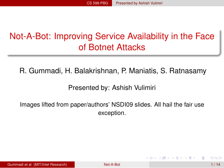 not a bot improving service availability in the face of