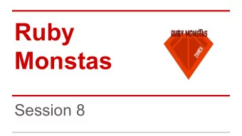 Ruby  Monstas  Session 8  Project: IRC Bot  Recap  IRC  channel  user list  user  channel message