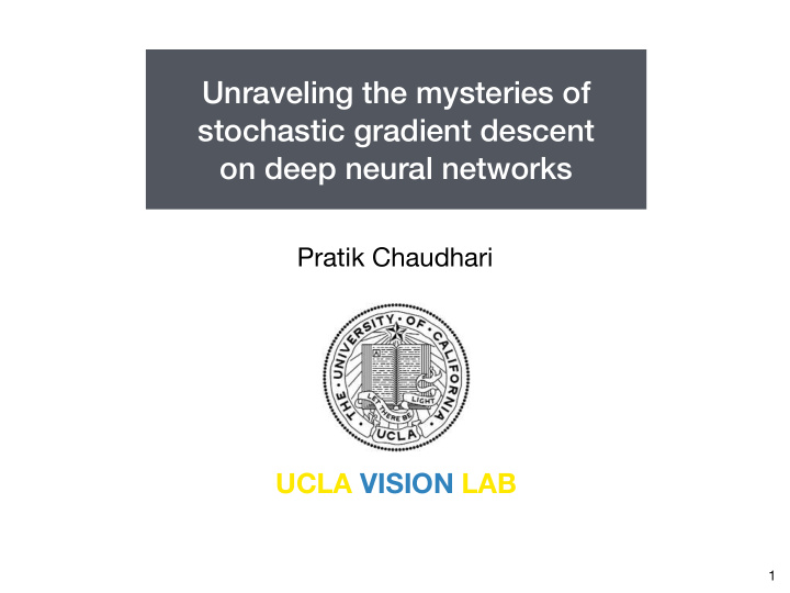 unraveling the mysteries of stochastic gradient descent