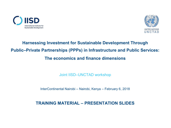harnessing investment for sustainable development through