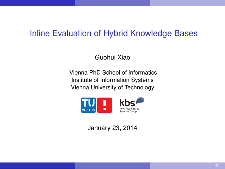 inline evaluation of hybrid knowledge bases