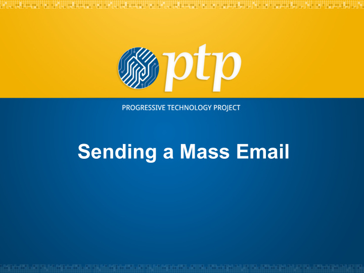 sending a mass email