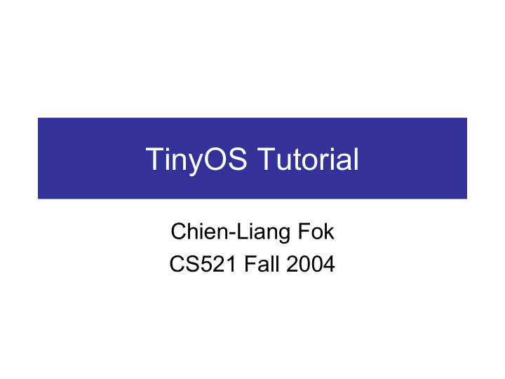 tinyos tutorial