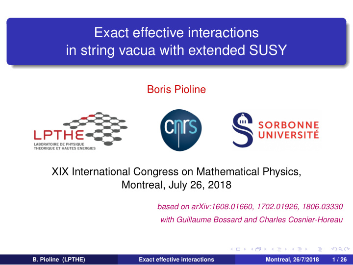 exact effective interactions in string vacua with