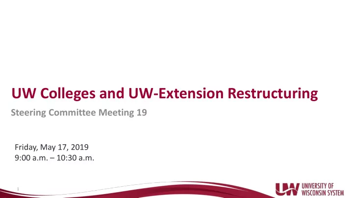 uw colleges and uw extension restructuring