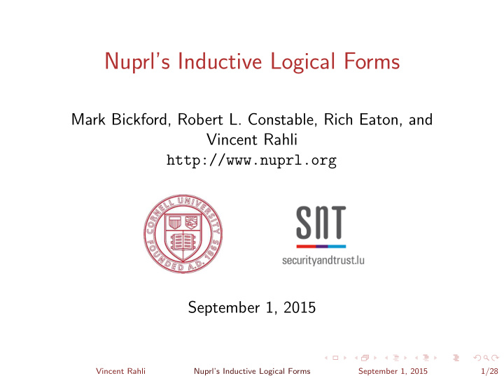 nuprl s inductive logical forms