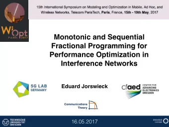 Monotonic and Sequential  Fractional Programming for  Performance Optimization in  Interference