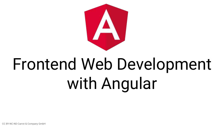 frontend web development with angular