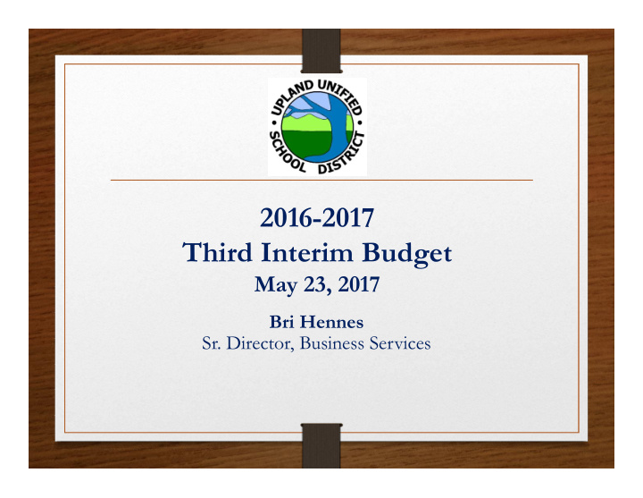 2016 2017 third interim budget
