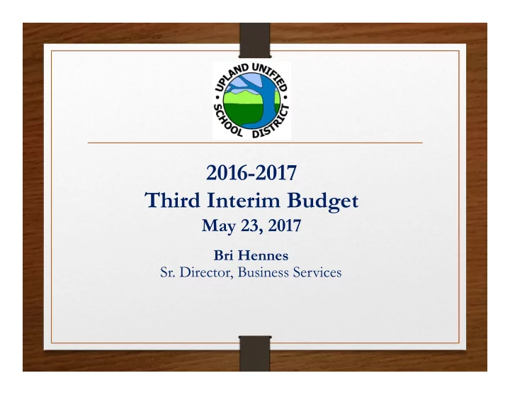 2016 2017 third interim budget