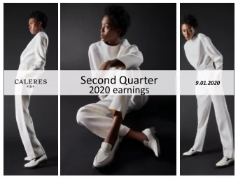 Second Quarter  9.01.2020  2020 earnings  Safe harbor statement  Under the private securities