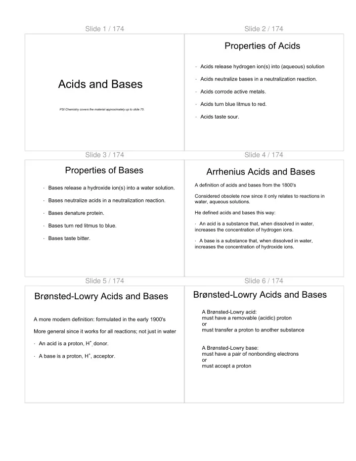 acids and bases
