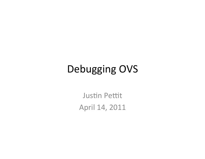 debugging ovs