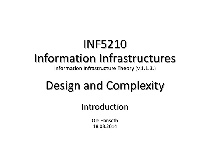 inf5210 inf5210 information infrastructures information