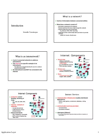Introduction  Introduction  End hosts connected to the network  Routers/switches that move