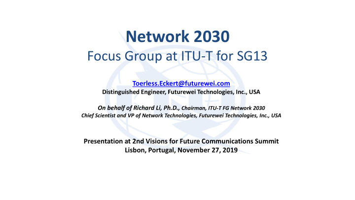 network 2030
