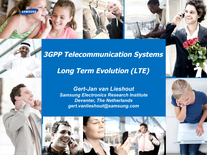 3gpp telecommunication systems long term evolution lte