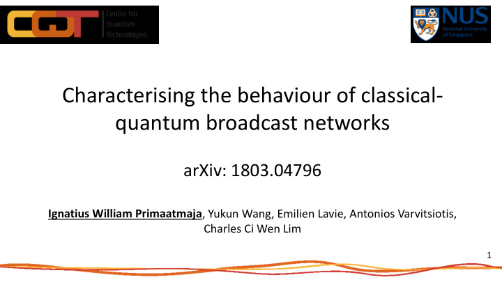 quantum broadcast networks