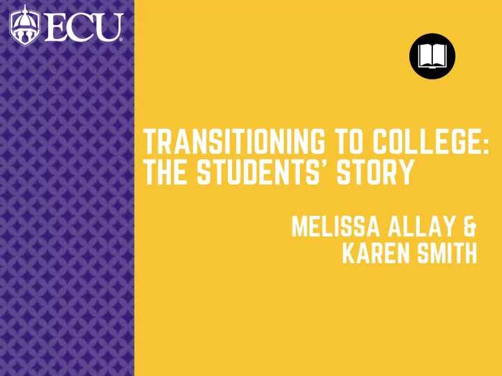 transitioning to college the students story