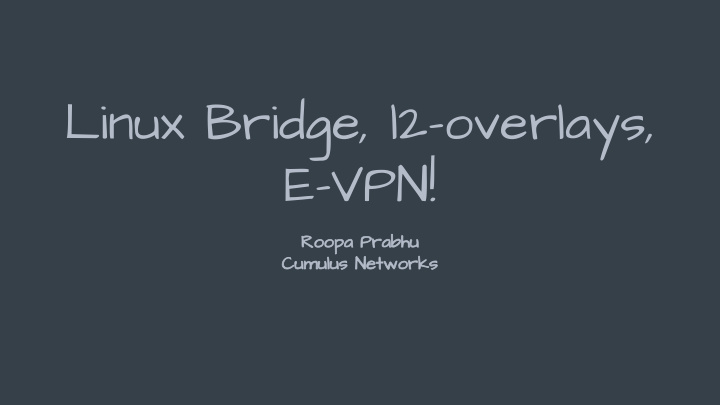 linux bridge l2 overlays e vpn