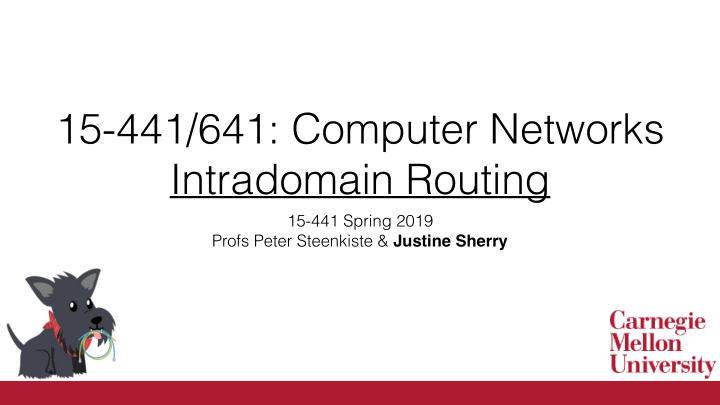 15 441 641 computer networks intradomain routing